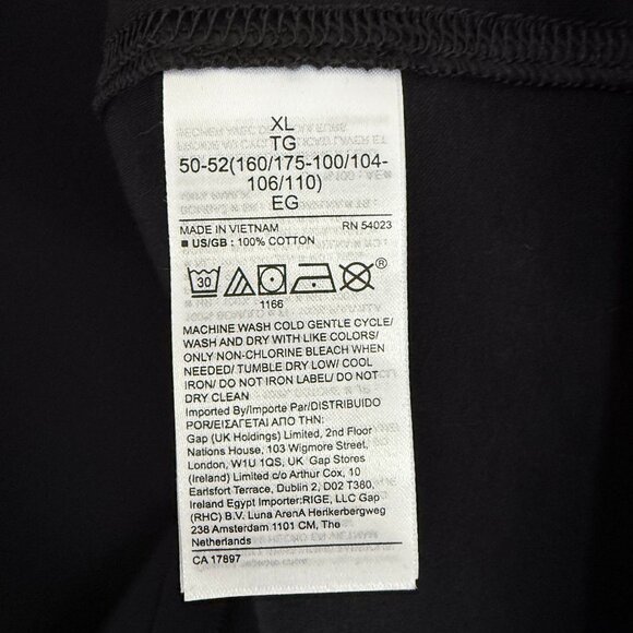 Banana Republic Luxe Touch Cotton V-neck T-shirt XL Black - Picture 10 of 10